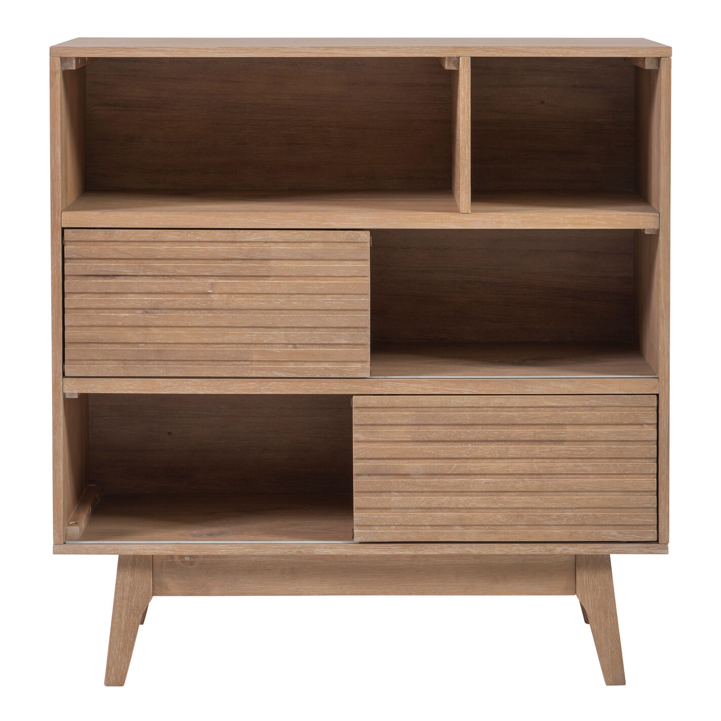Saskia Low Wood Mid Century Bookshelf
