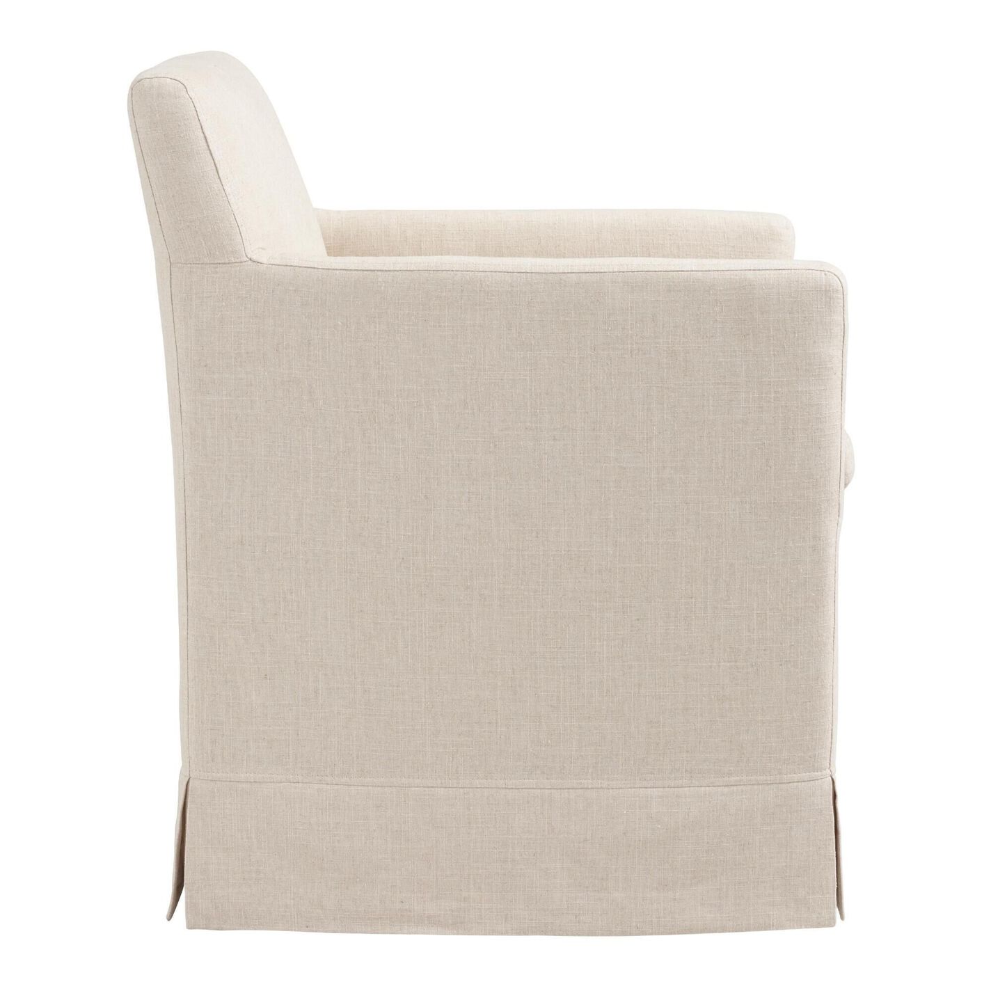 Elena Linen Upholstered Rolling Dining Armchair