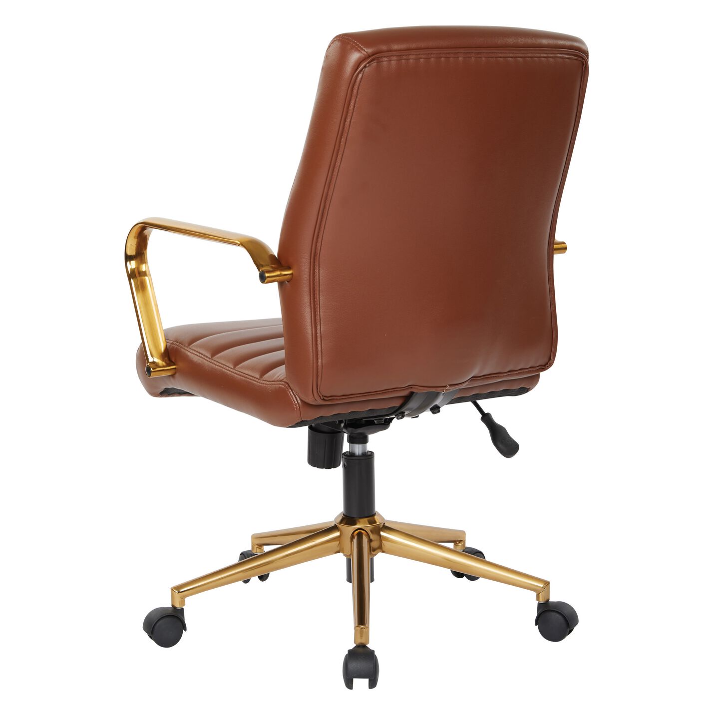 Armstrong Faux Leather and Gold Upholstered Office Chair