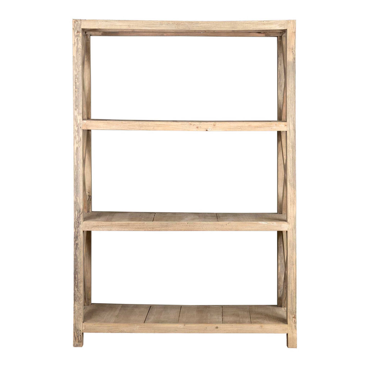 Noam Large Natural Wood Farmhouse Bookshelf