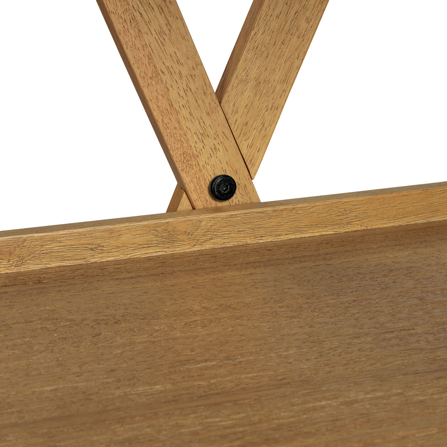 Wood Campaign X Back Bookshelf