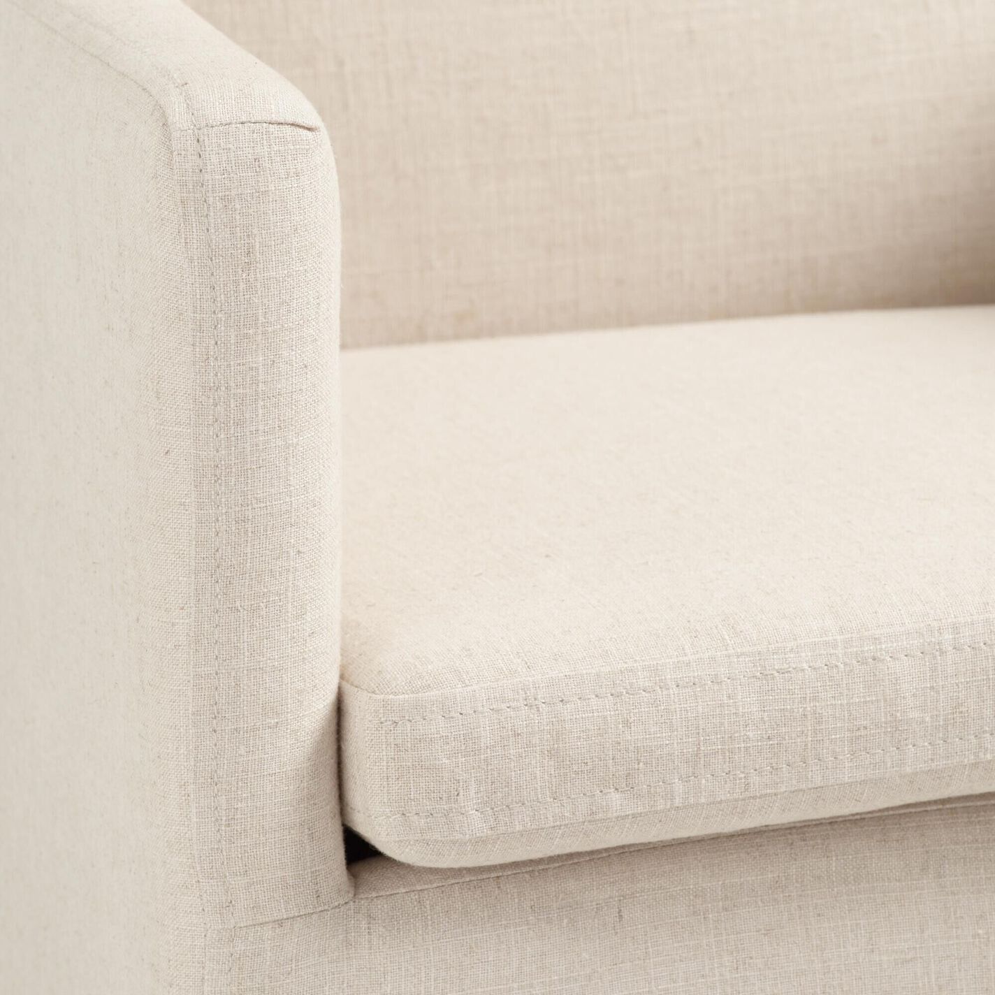 Elena Linen Upholstered Rolling Dining Armchair