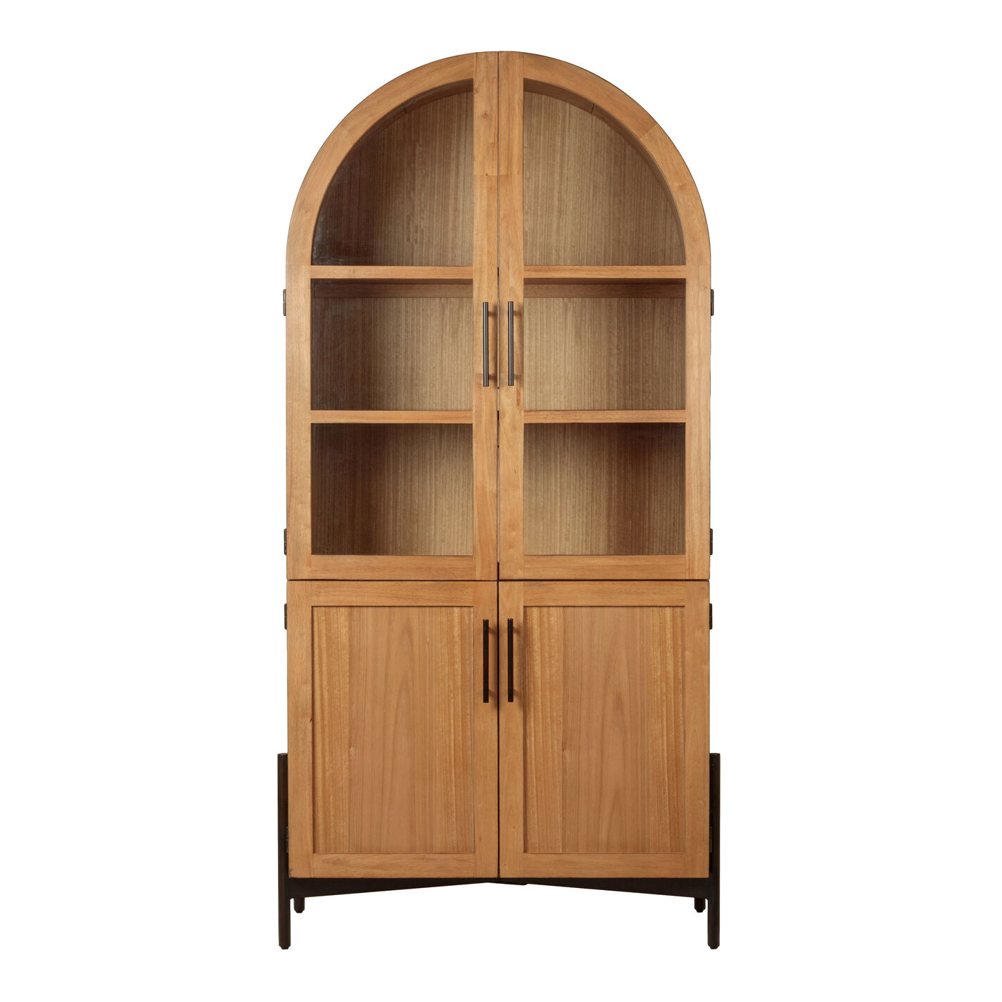 Amira Wood and Metal Arch Display Cabinet