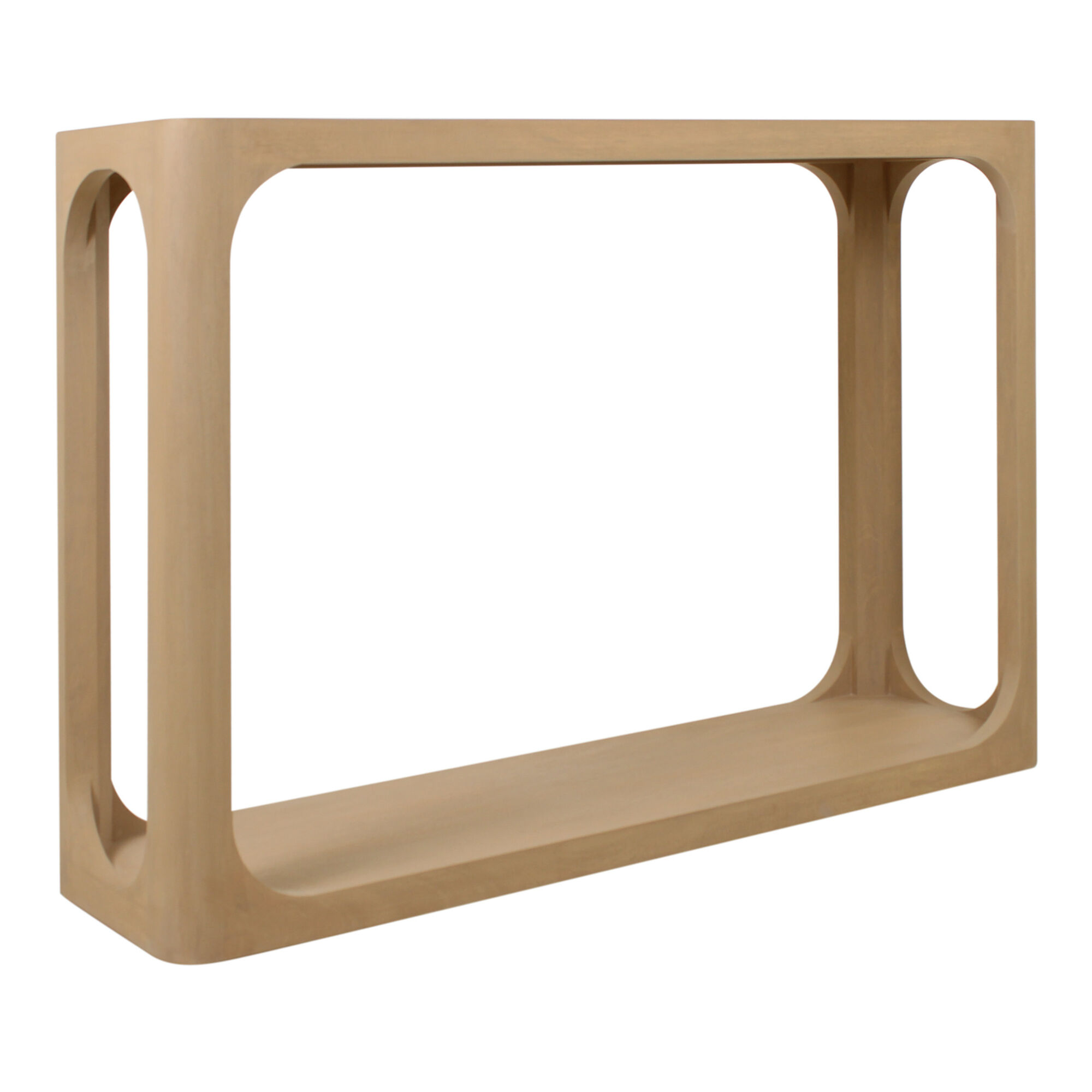 Branyon Wood Console Table with Shelf