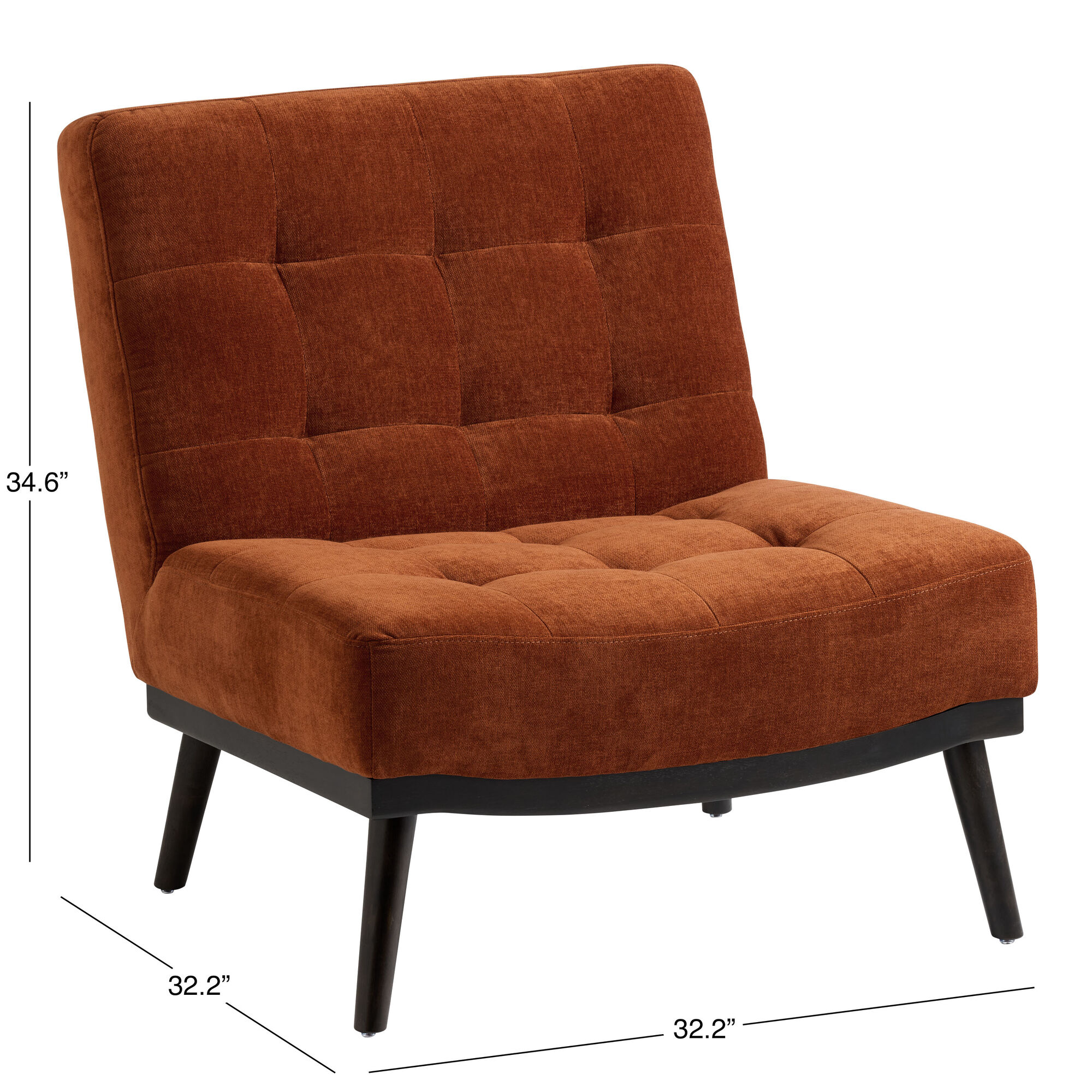 Isaiah Chenille Tufted Mid Century Upholstered Chair