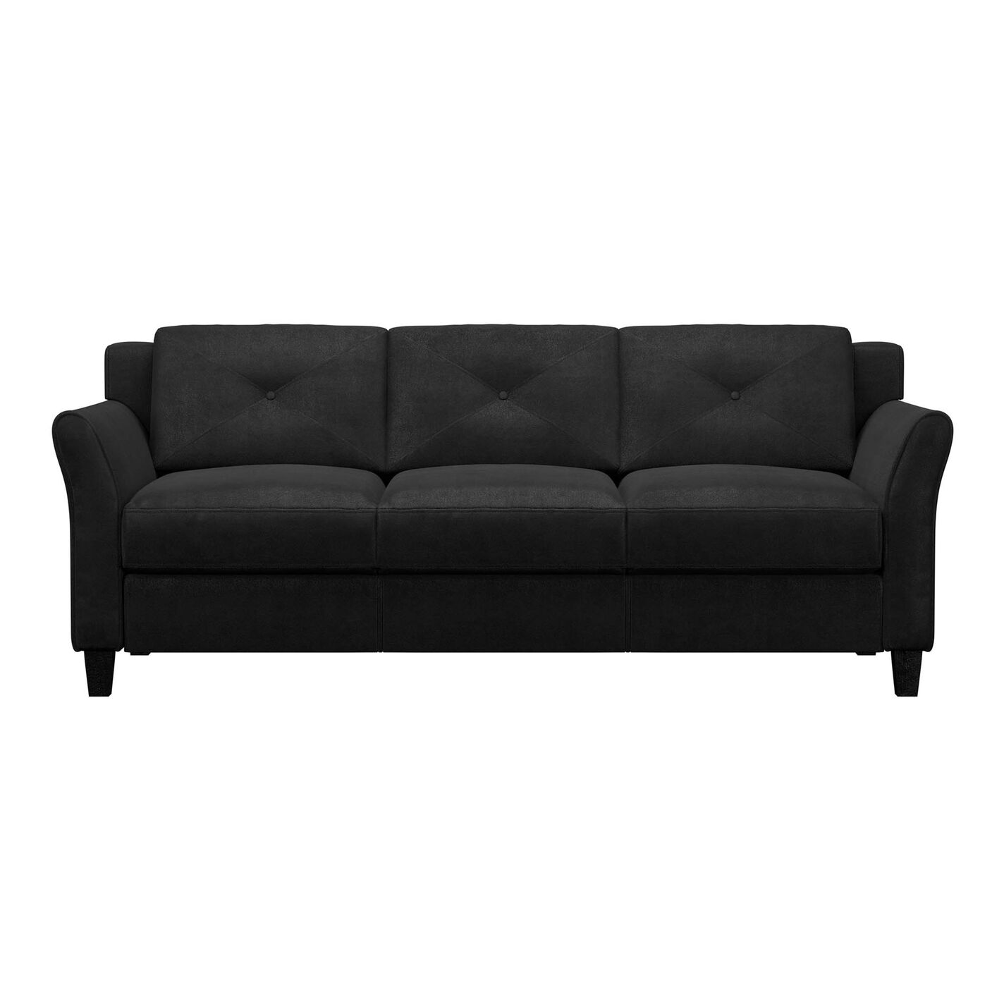 Renne Microfiber Tufted Roll Arm Sofa