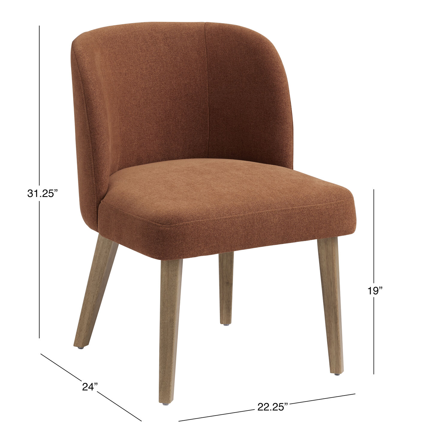 Karena Curved Back Upholstered Dining Chair Set of 2