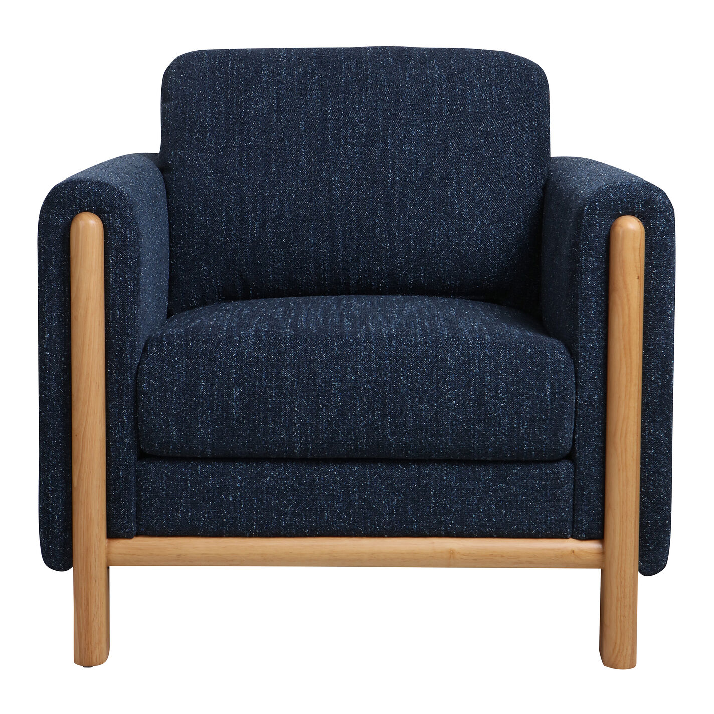 Camaret Indigo Blue Boucle Track Arm Upholstered Chair