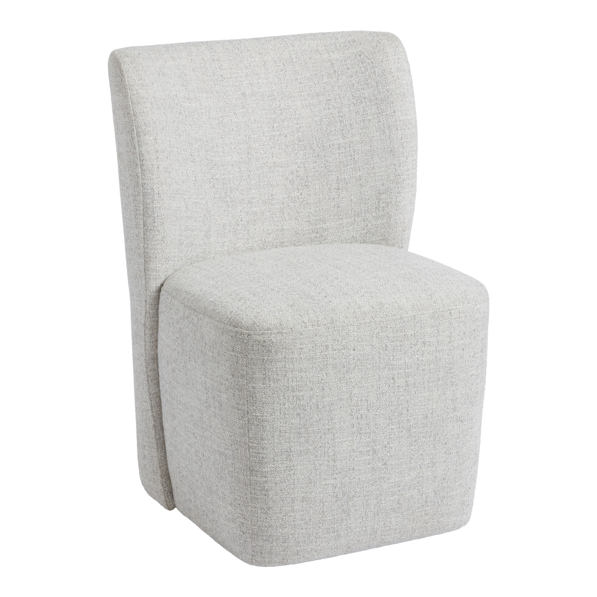 Saxon Upholstered Rolling Dining Chair