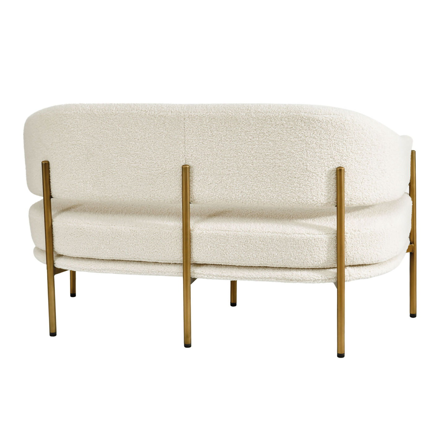 Rylan Faux Sherpa Curved Back Loveseat