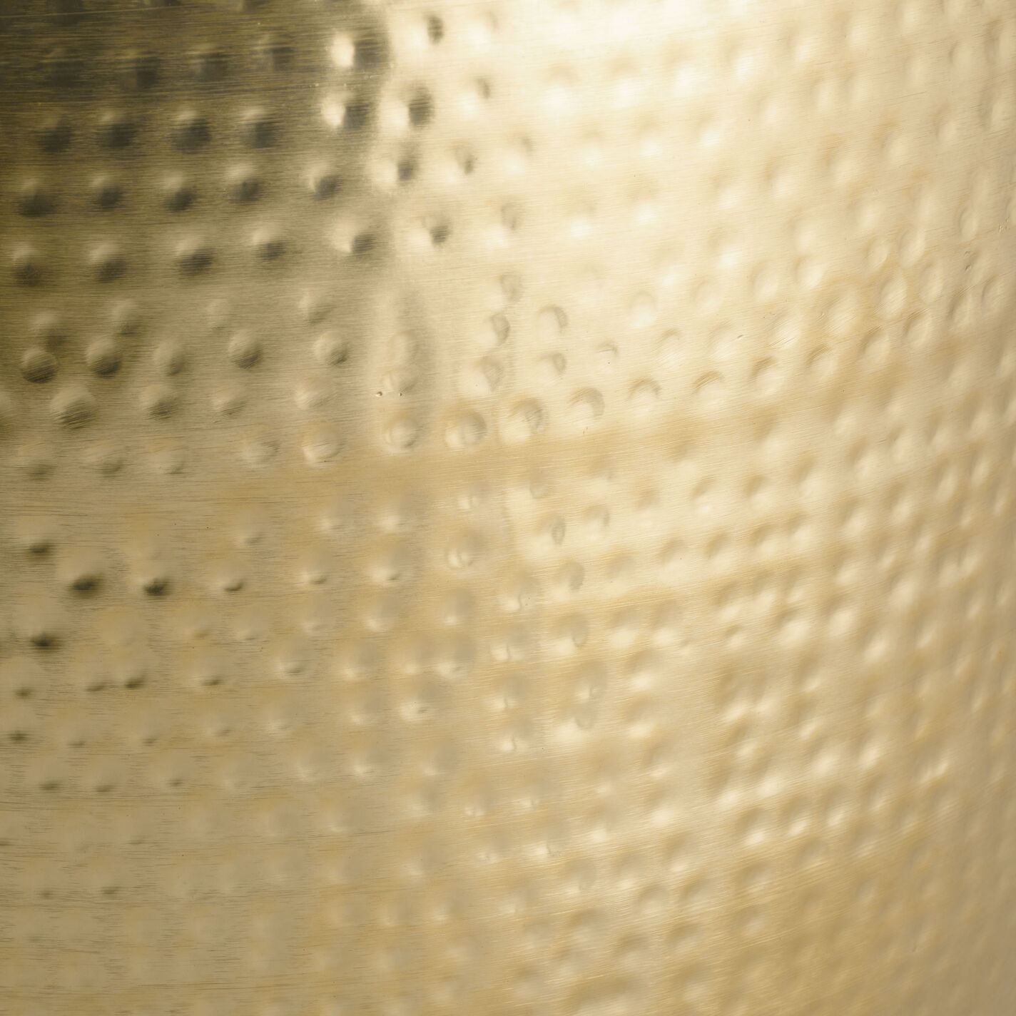 Cala Round Gold Hammered Metal Storage Coffee Table