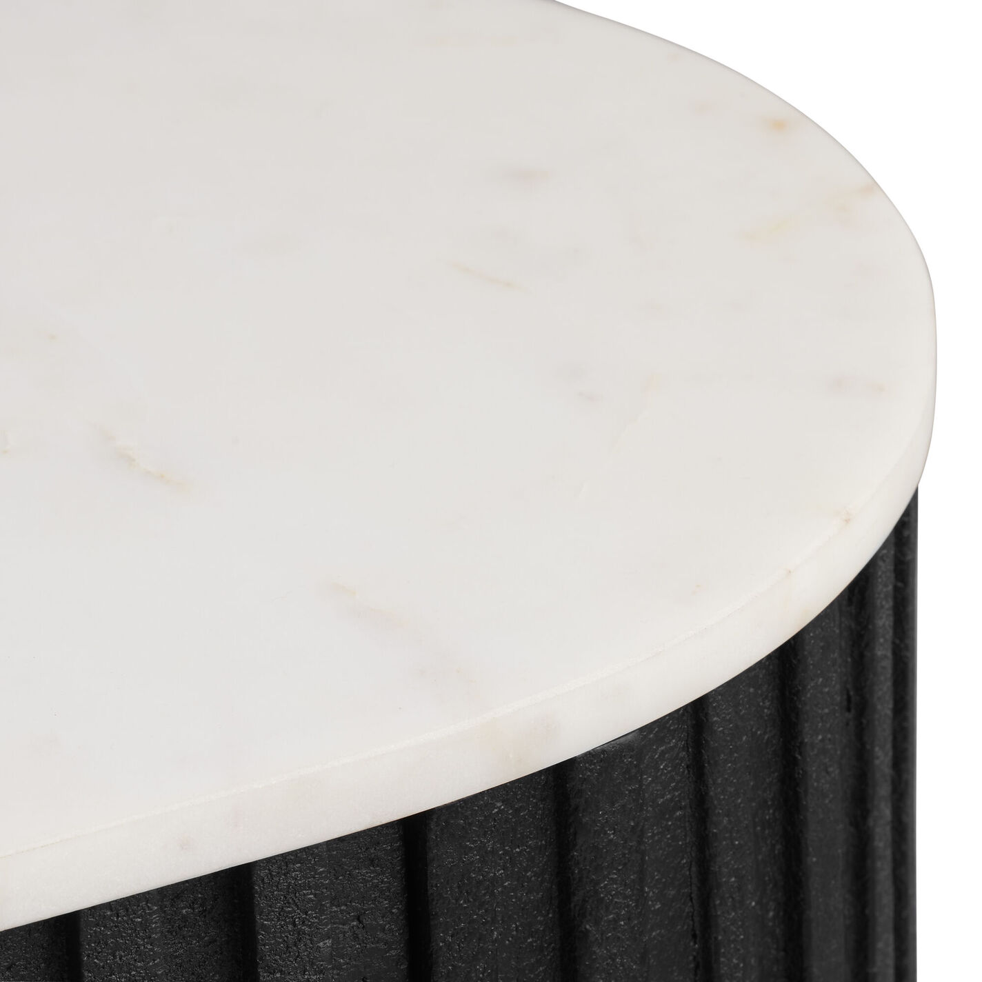 Corey Onyx Wood Marble Top Fluted Console Table