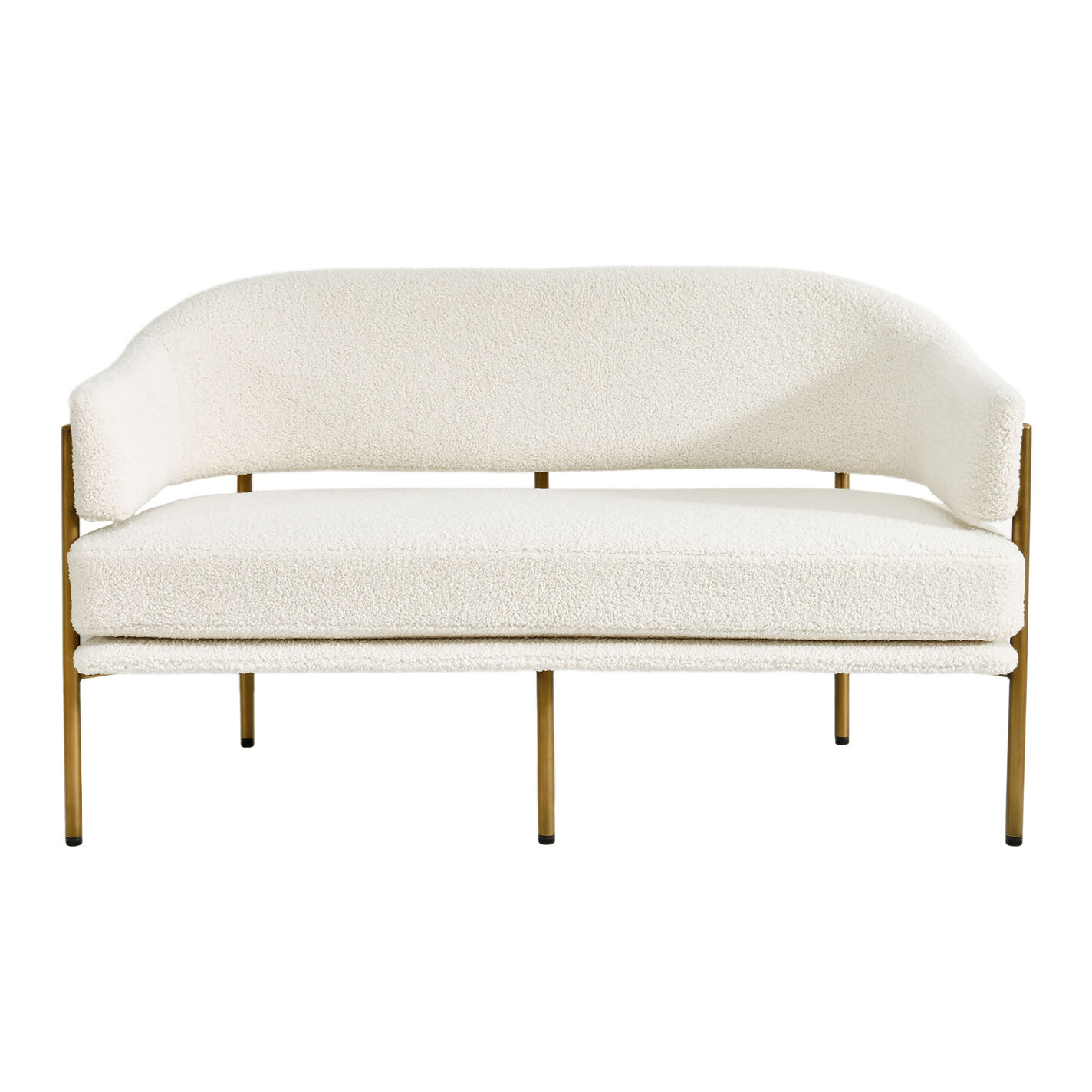 Rylan Faux Sherpa Curved Back Loveseat