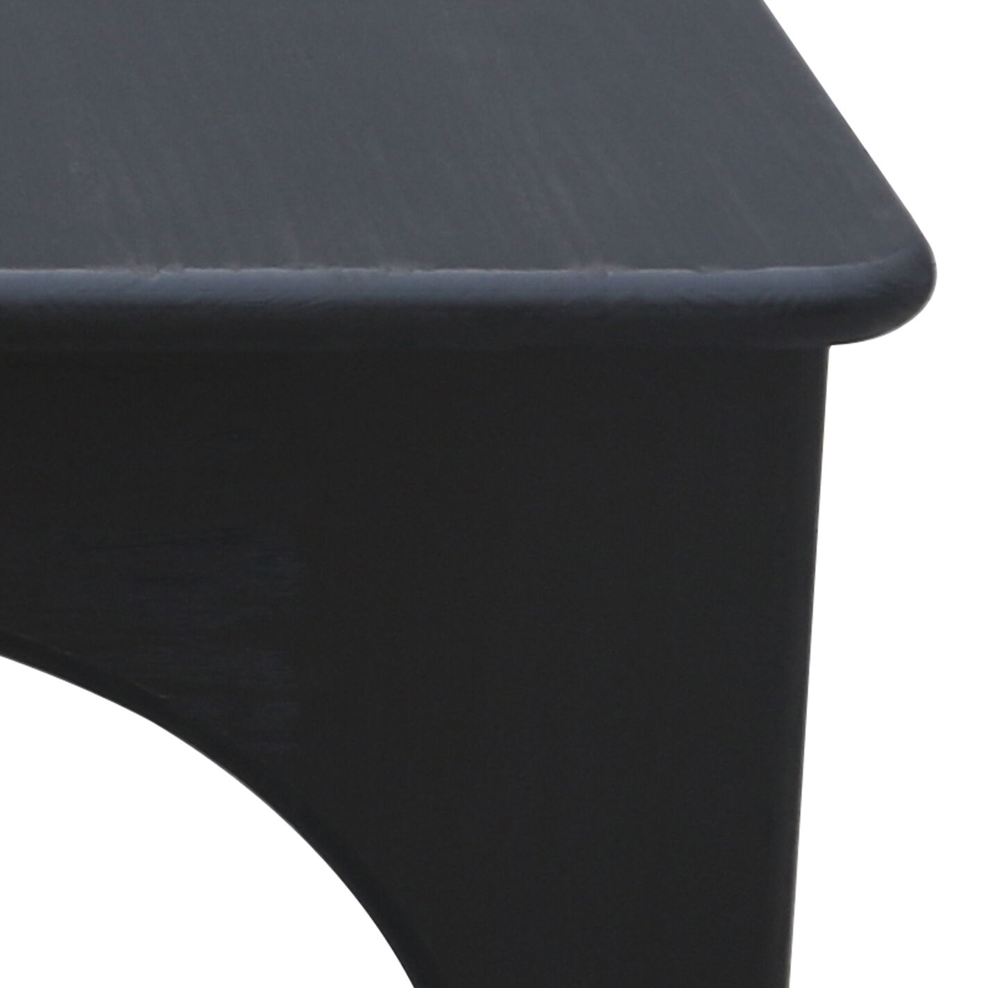 Quentin Matte Black Reclaimed Pine Arch Leg Dining Table