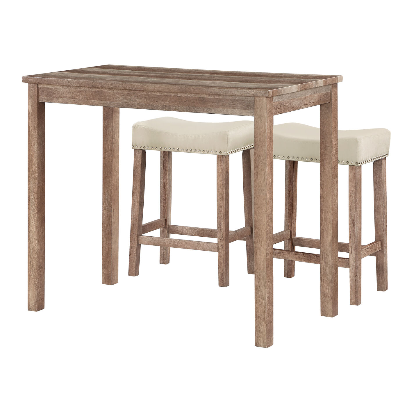 Mason Natural Wood 3 Piece Counter Height Dining Set