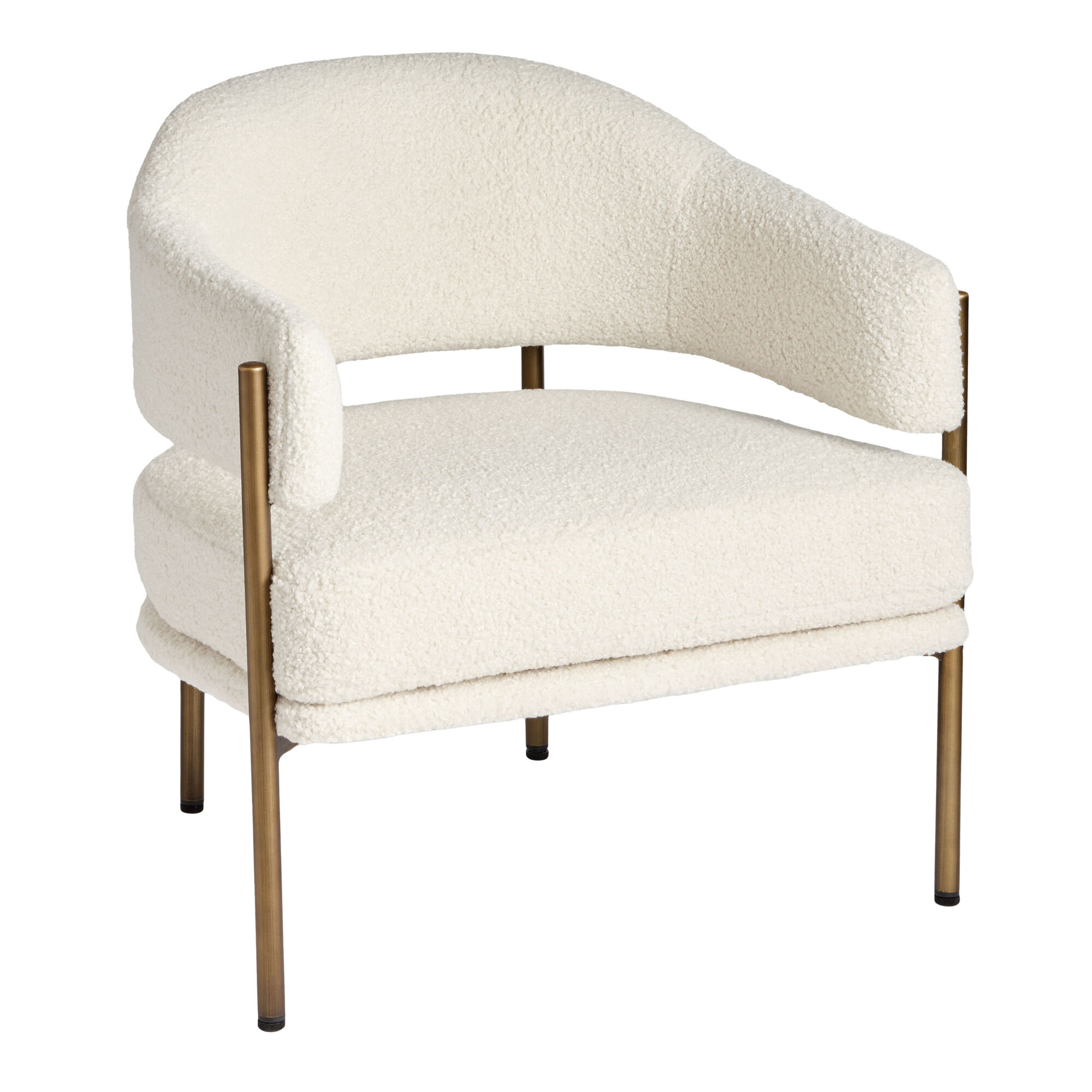 Rylan Faux Sherpa Curved Back Chair