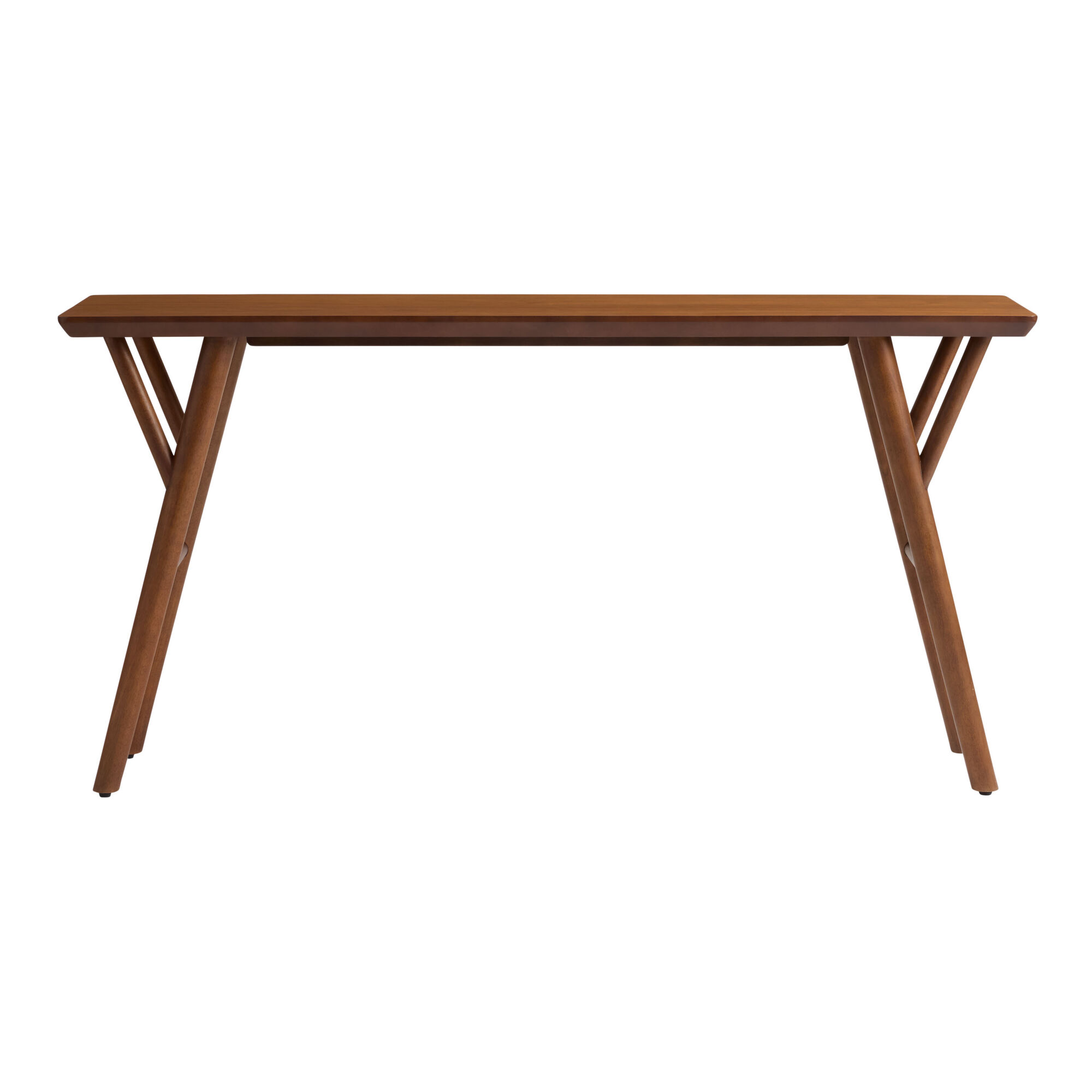 Andie Dark Walnut Angled Leg Mid Century Console Table
