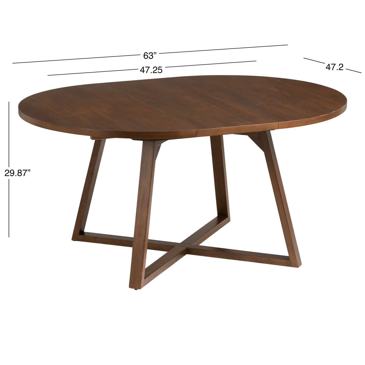 Maliyah Wood Rounded Extension Dining Table