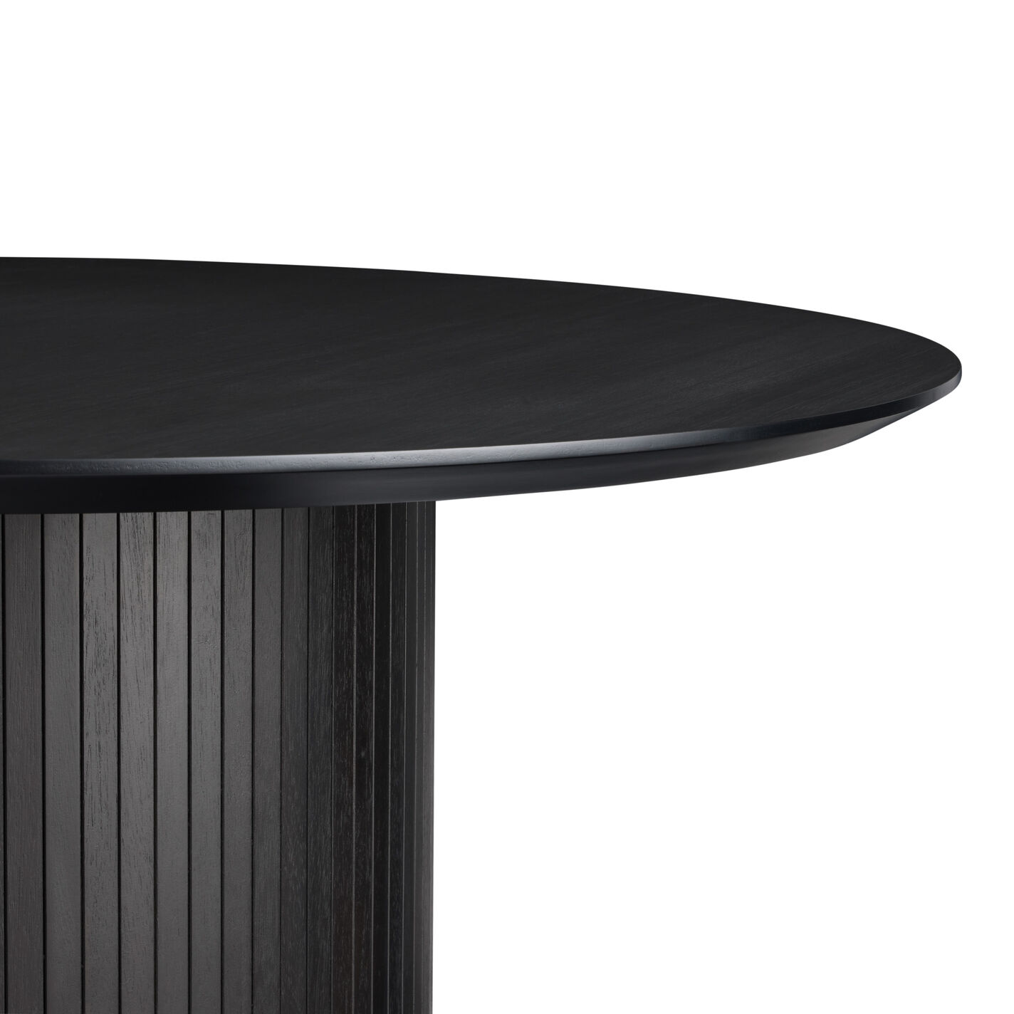 Russo Round Fluted Wood Pedestal Dining Table