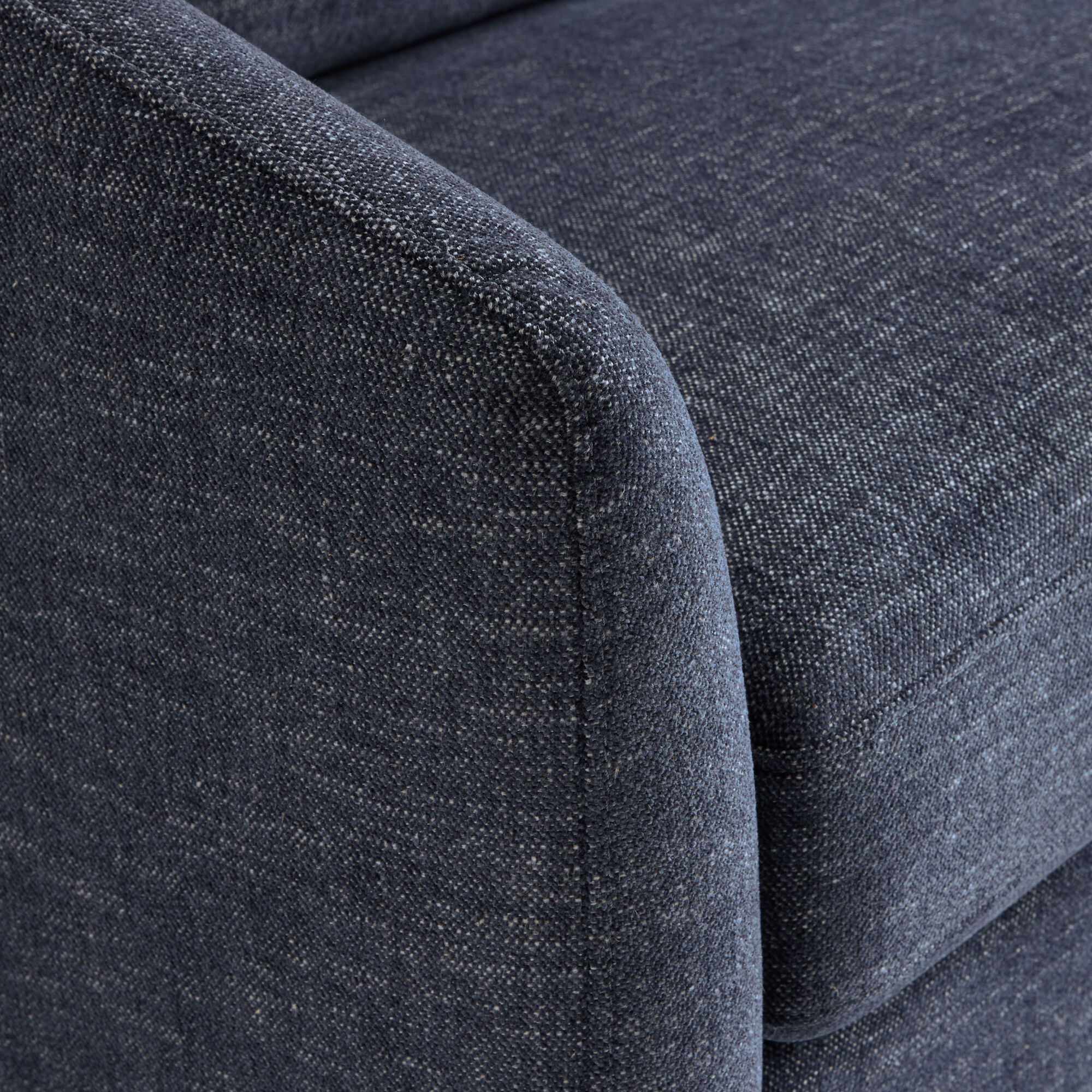 Carson Chenille Curved Slope Arm Mid Century Sofa