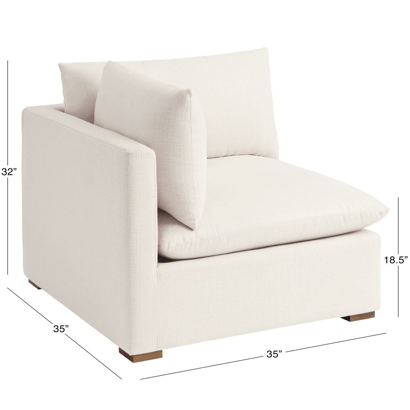 Weston Pillow Top Modular Sectional Corner End Chair