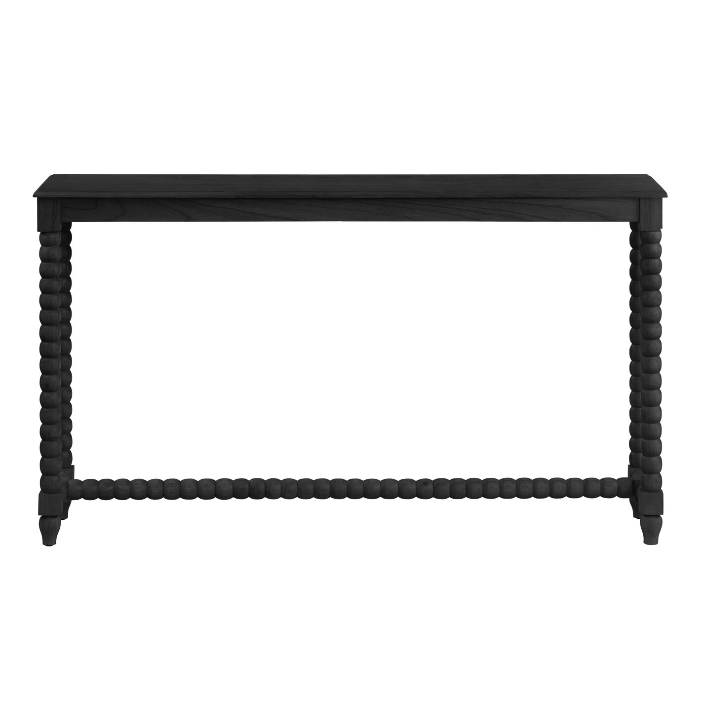 Ashbury Matte Black Wood Bobbin Console Table