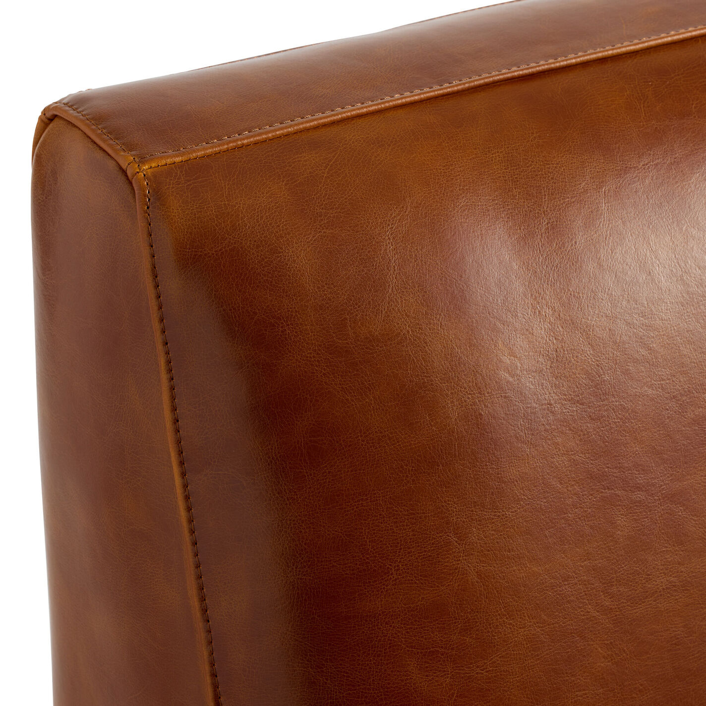 Huxley Bi Cast Leather Mid Century Armless Chair