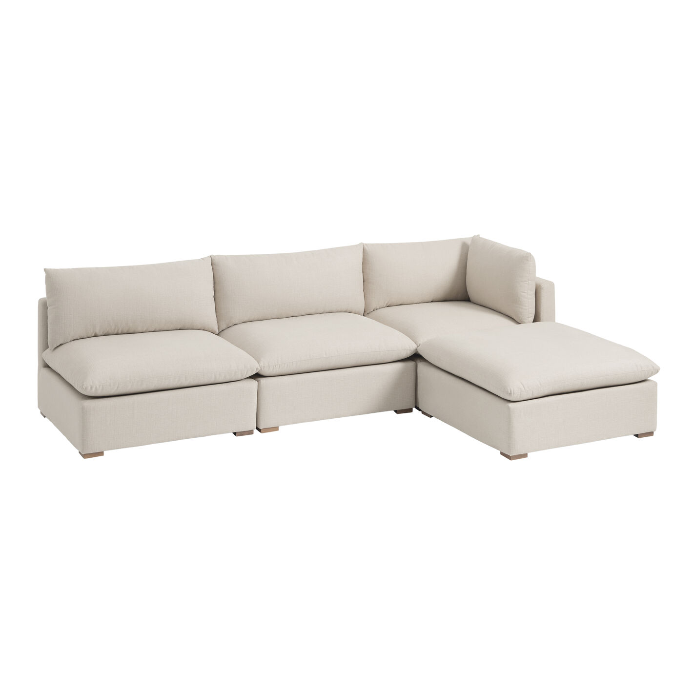 Weston Pillow Top 4 Piece Open Modular Sectional Sofa