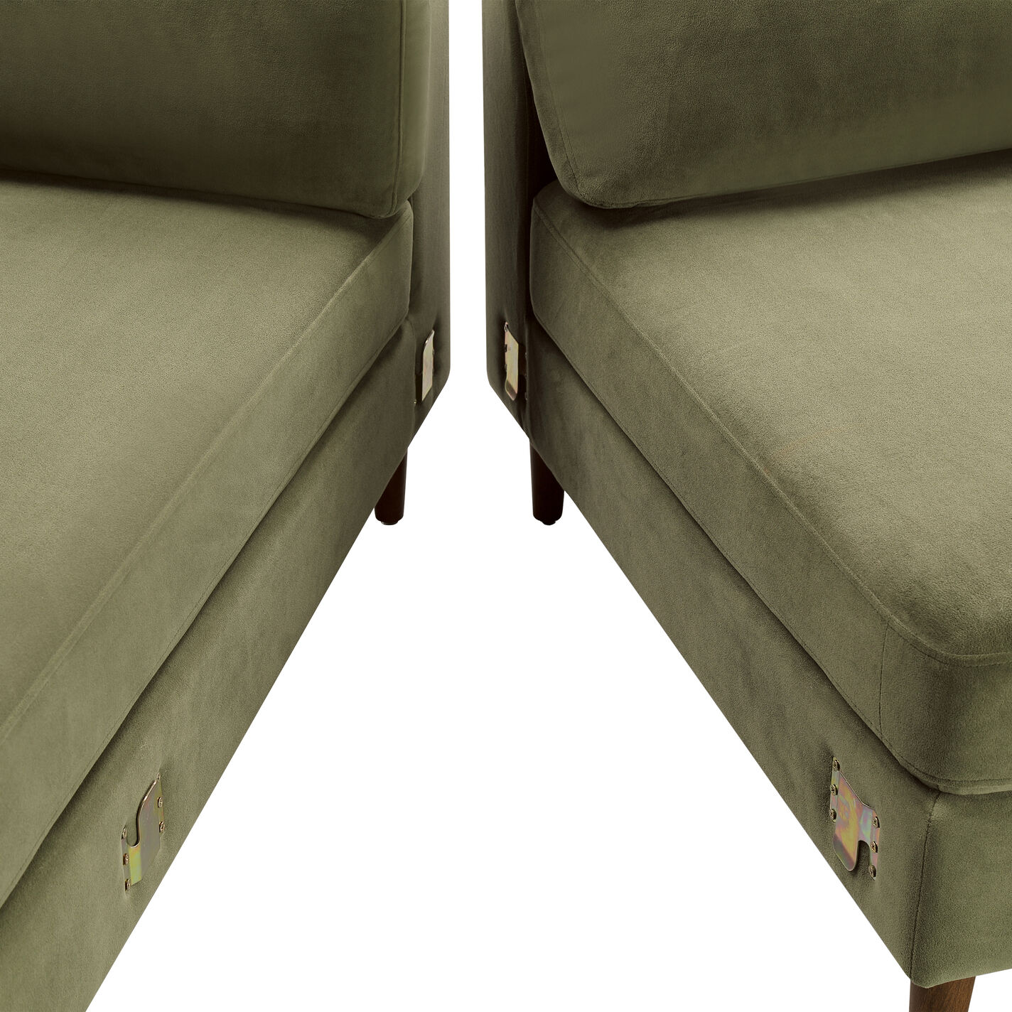 Camile Velvet Left Facing Sectional Sofa