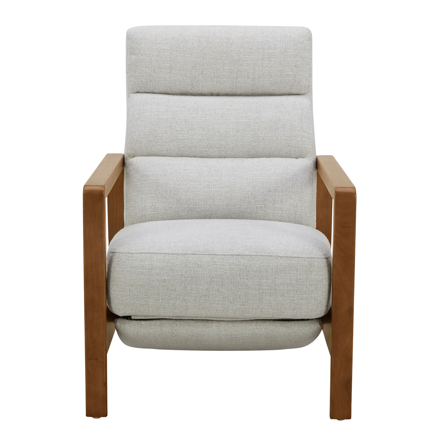 Erik Wood Frame Upholstered Push Back Recliner