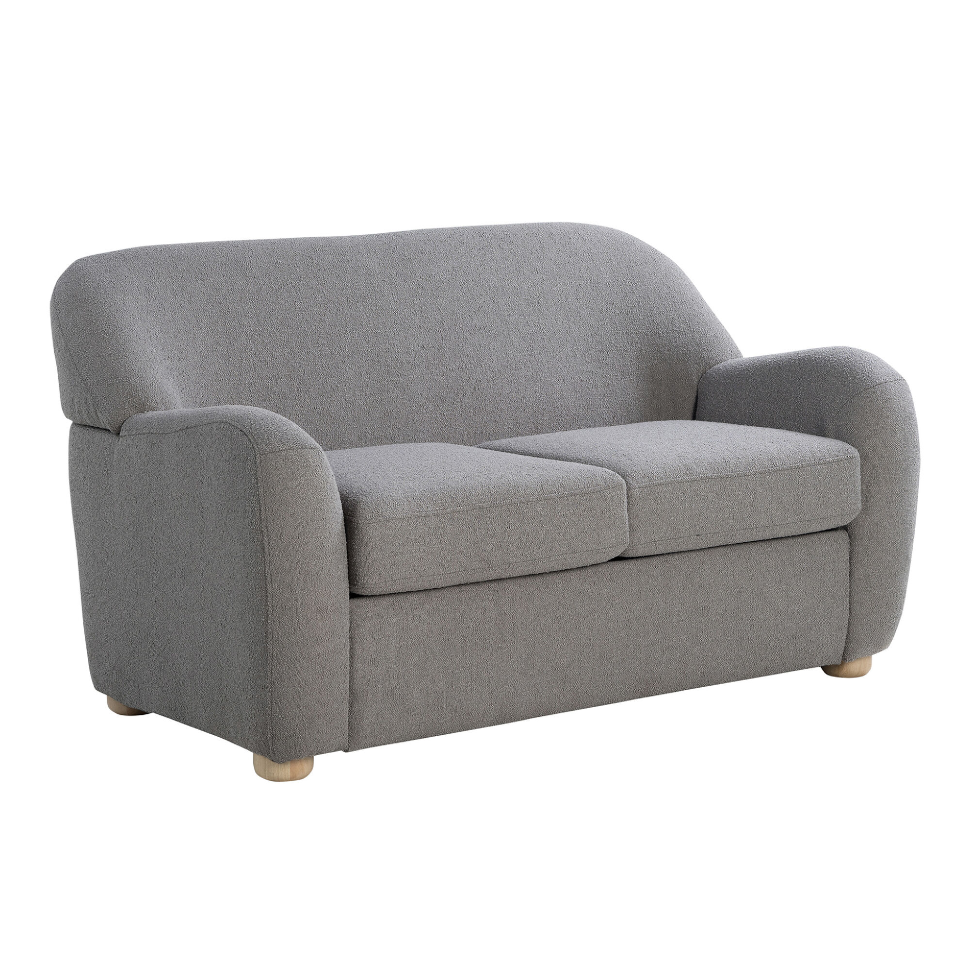 Harmony Boucle Swoop Arm Loveseat