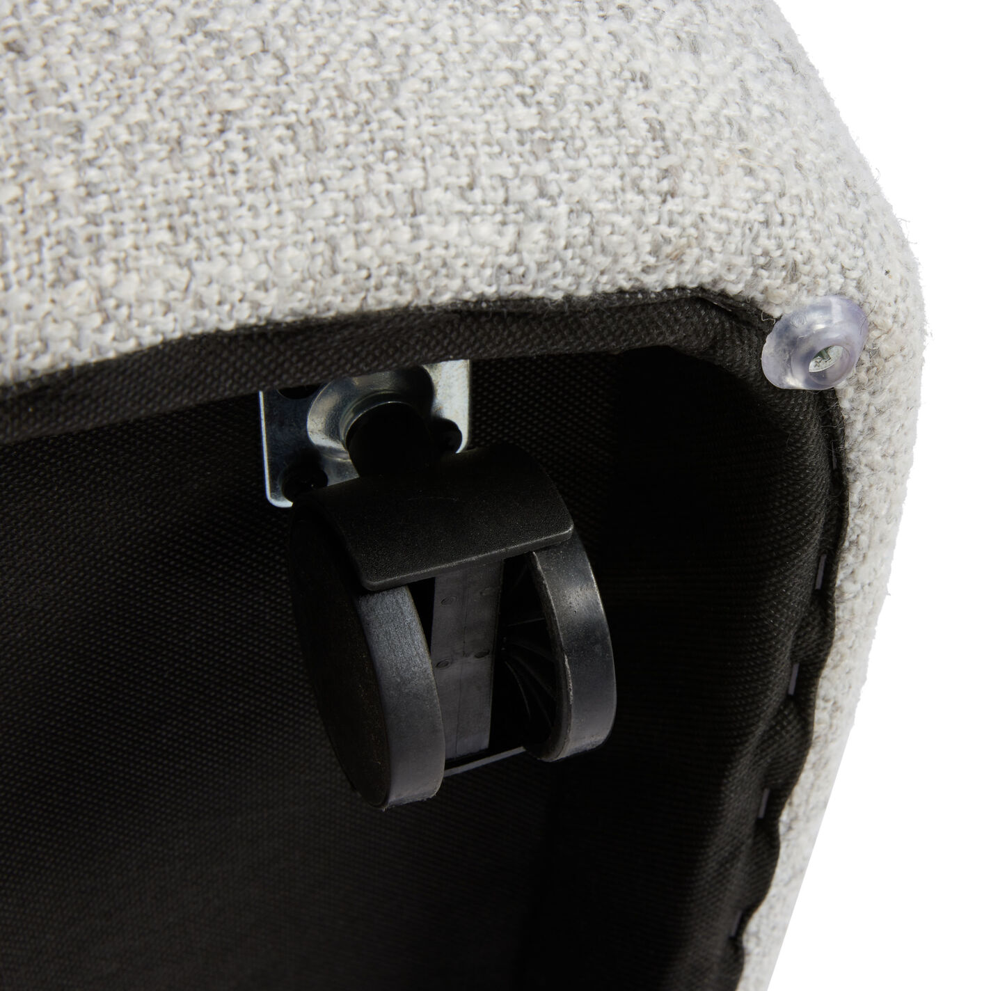 Saxon Upholstered Rolling Dining Chair