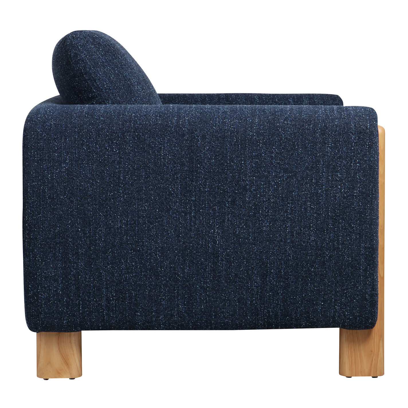 Camaret Indigo Blue Boucle Track Arm Upholstered Chair