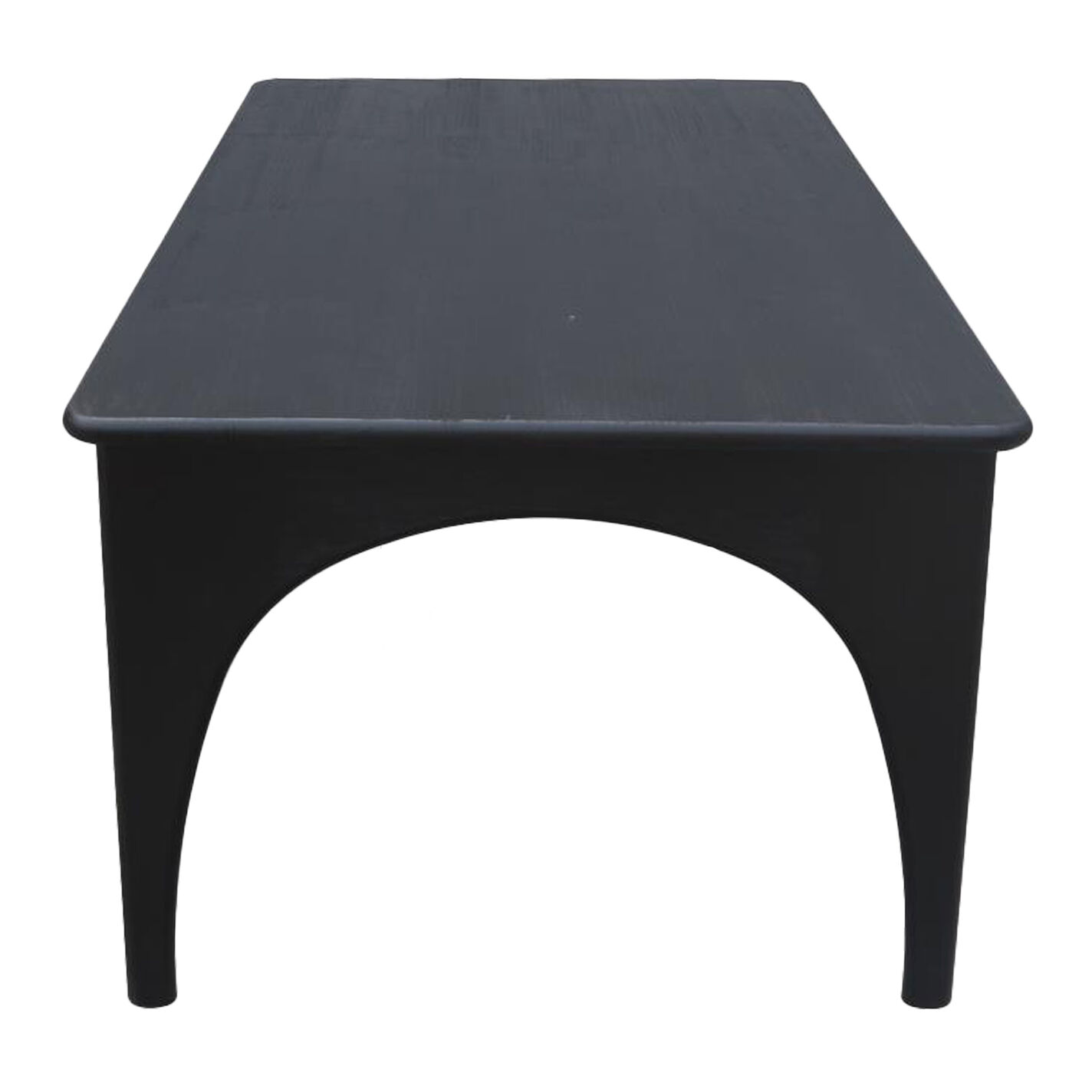 Quentin Matte Black Reclaimed Pine Arch Leg Dining Table