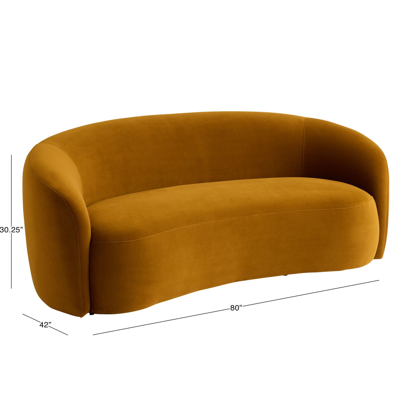 Vitoria Curved Channel Back Upholstered Sofa