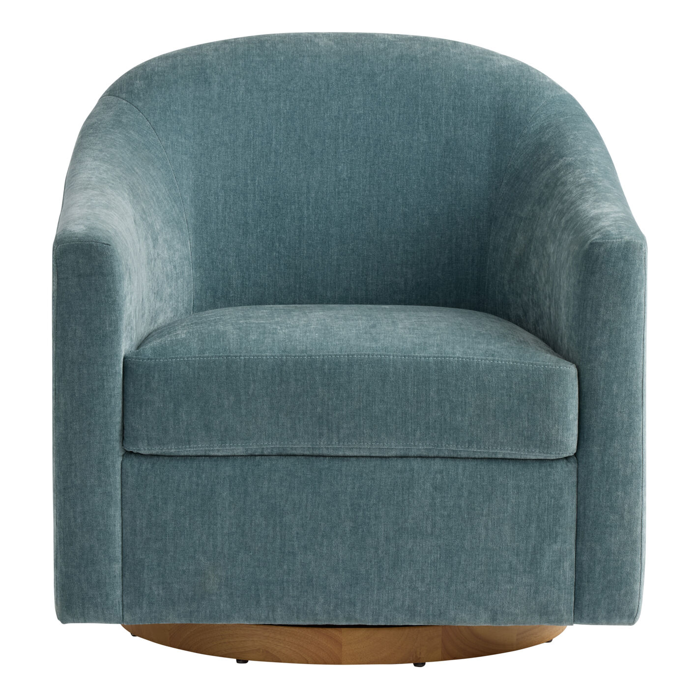 Augustine Chenille Slope Arm Upholstered Swivel Chair