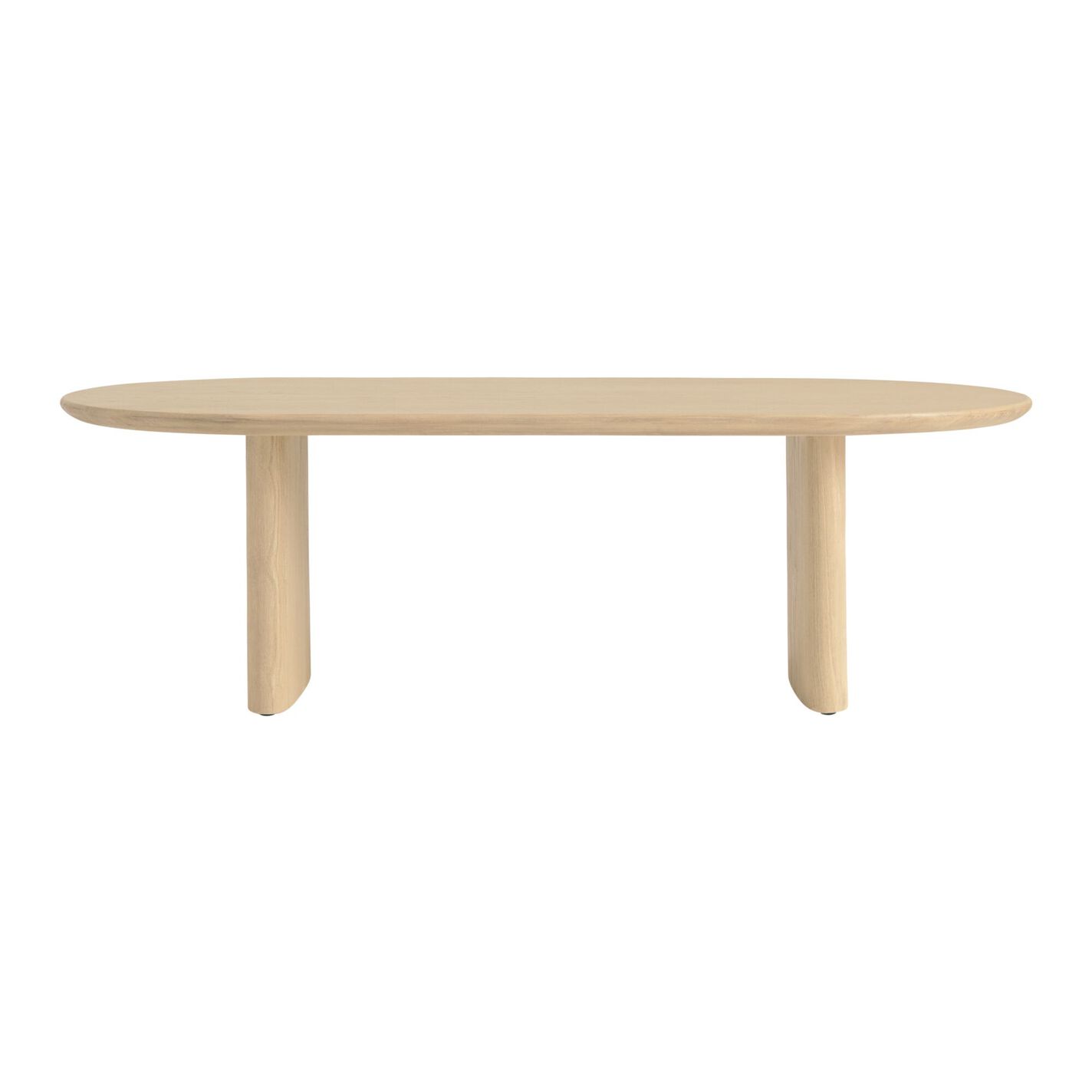 Zeke Oval Brushed Wood Coffee Table