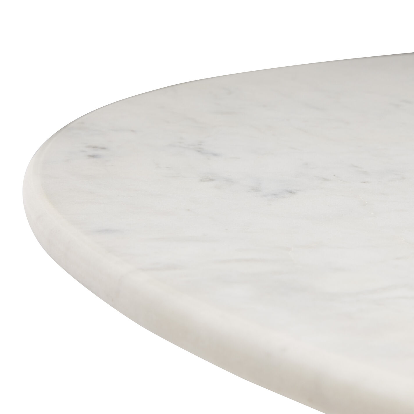Jeanne Round White Marble Top and Black Metal Bistro Table