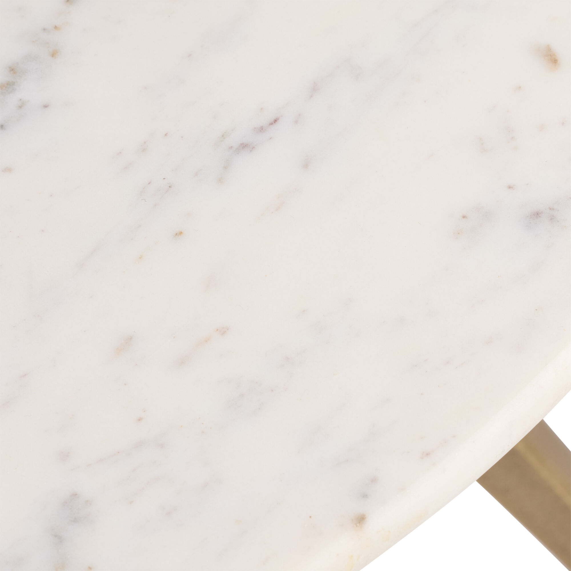 Lazaro White Marble and Gold Metal Coffee Table