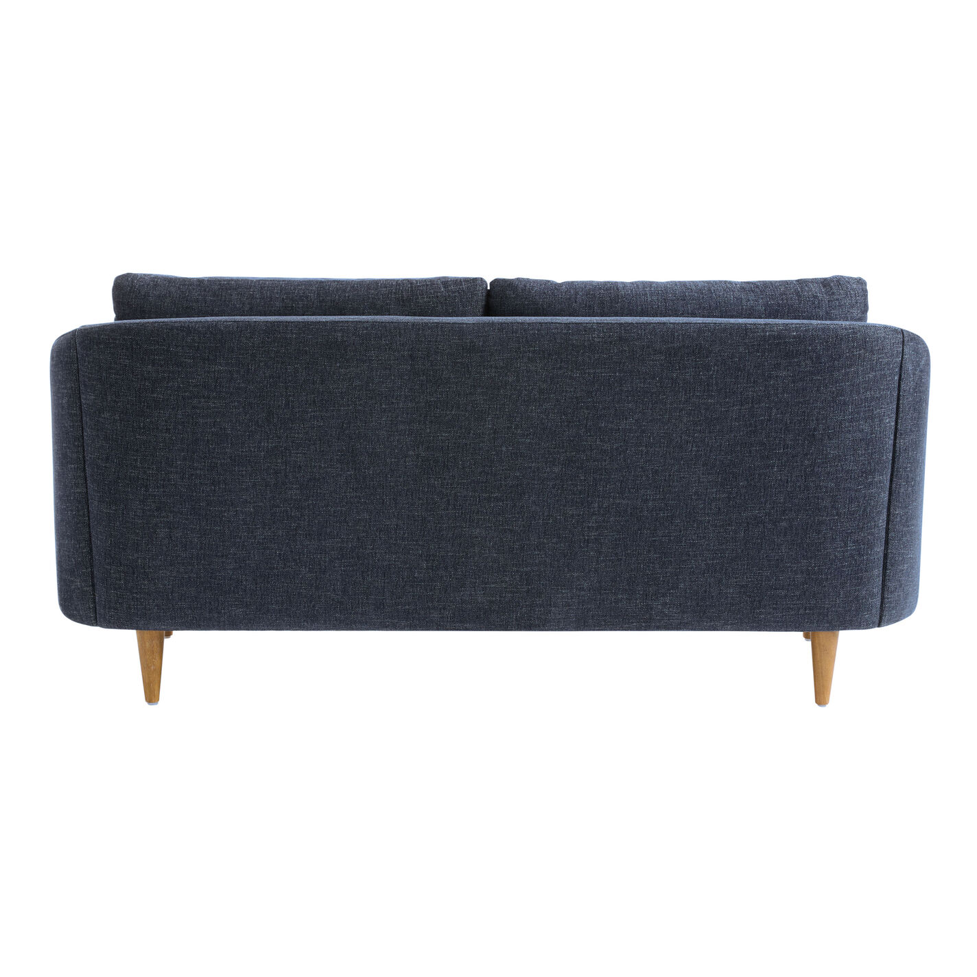 Carson Chenille Curved Slope Arm Mid Century Sofa