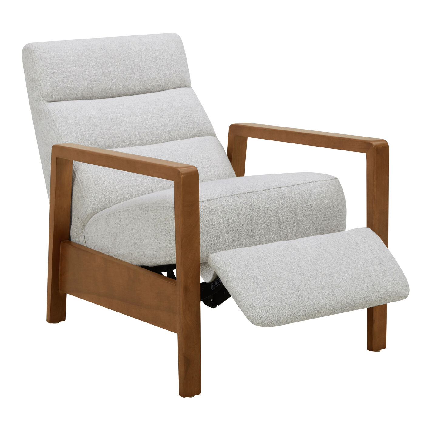 Erik Wood Frame Upholstered Push Back Recliner