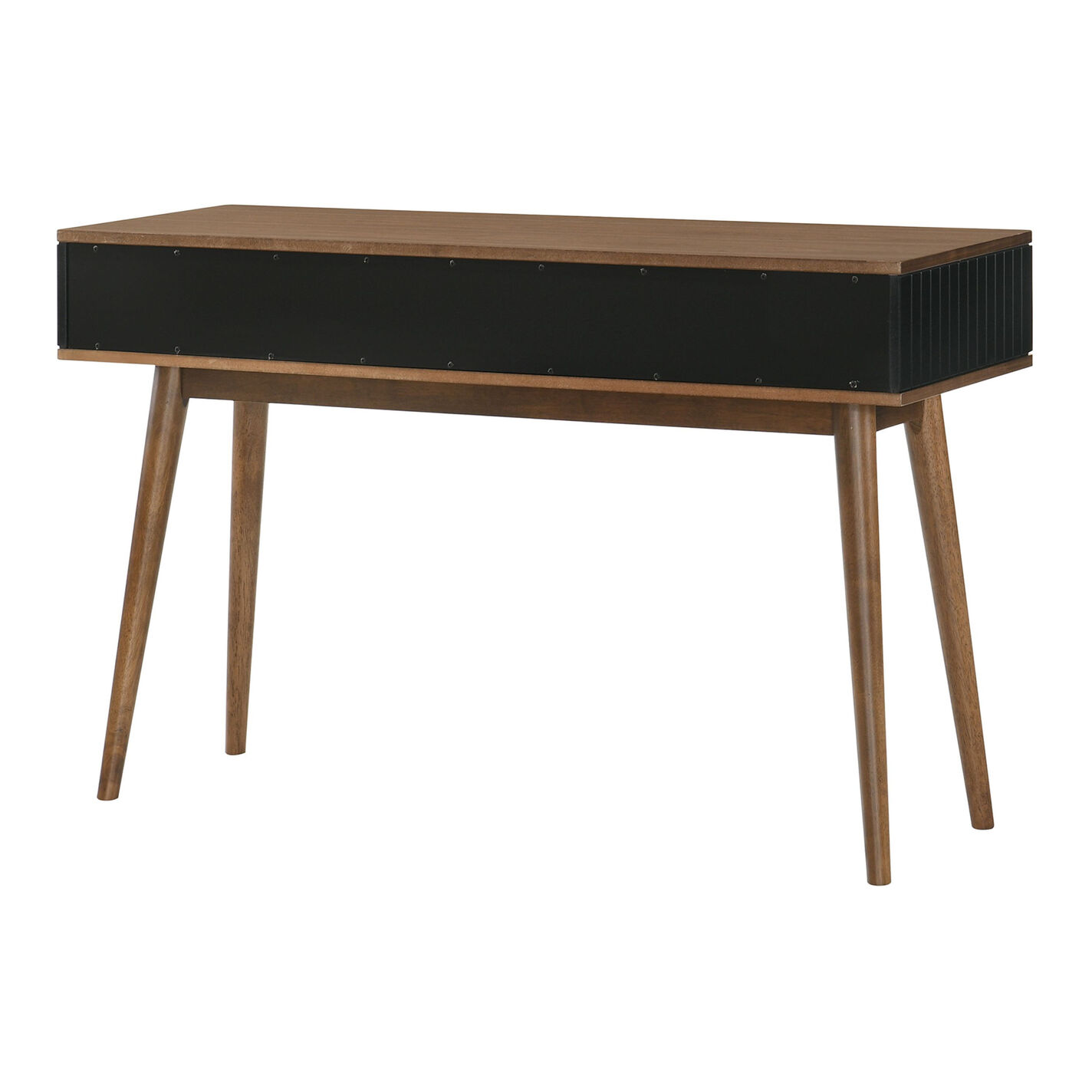 Jakob Walnut and Black Wood Console Table with Drawers