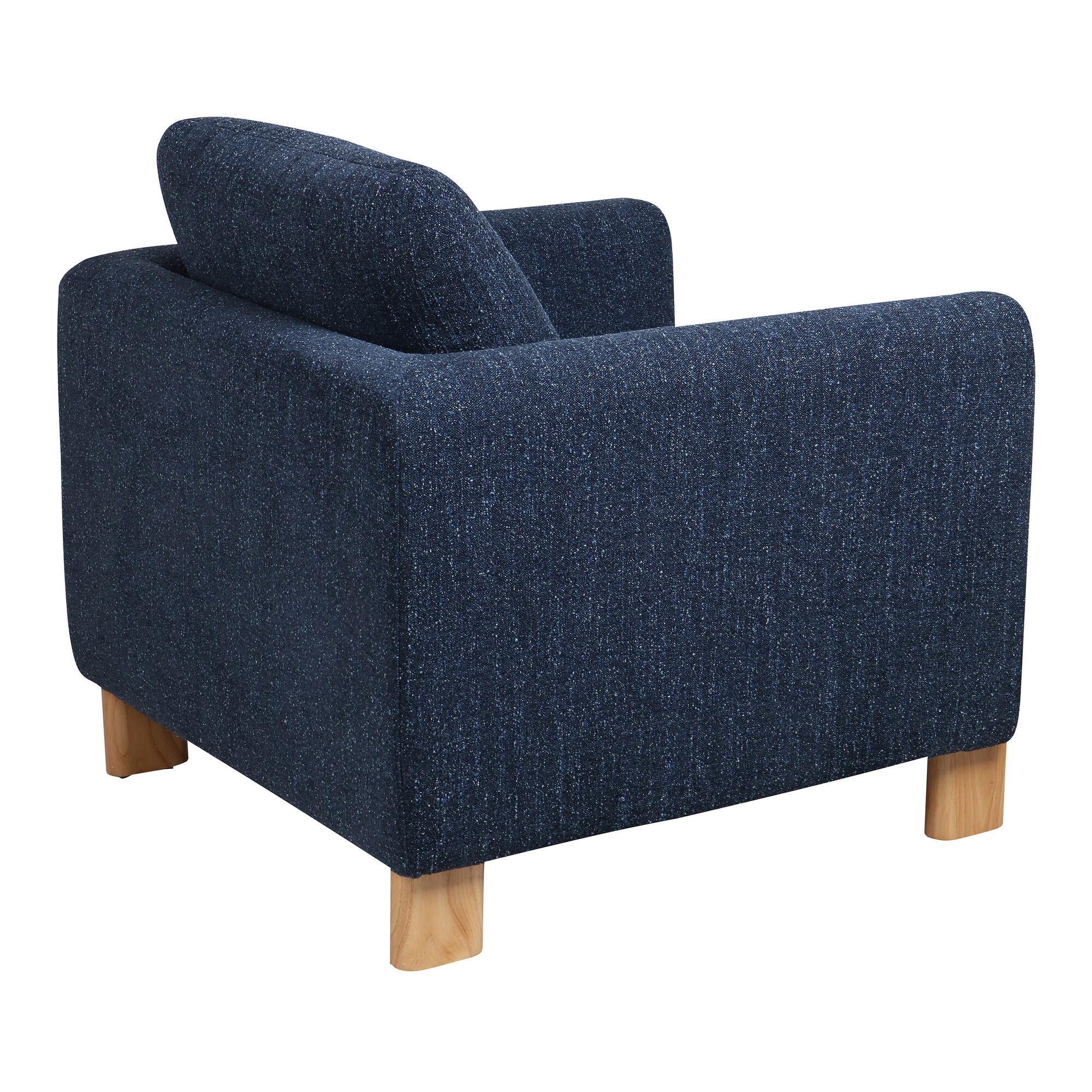Camaret Indigo Blue Boucle Track Arm Upholstered Chair