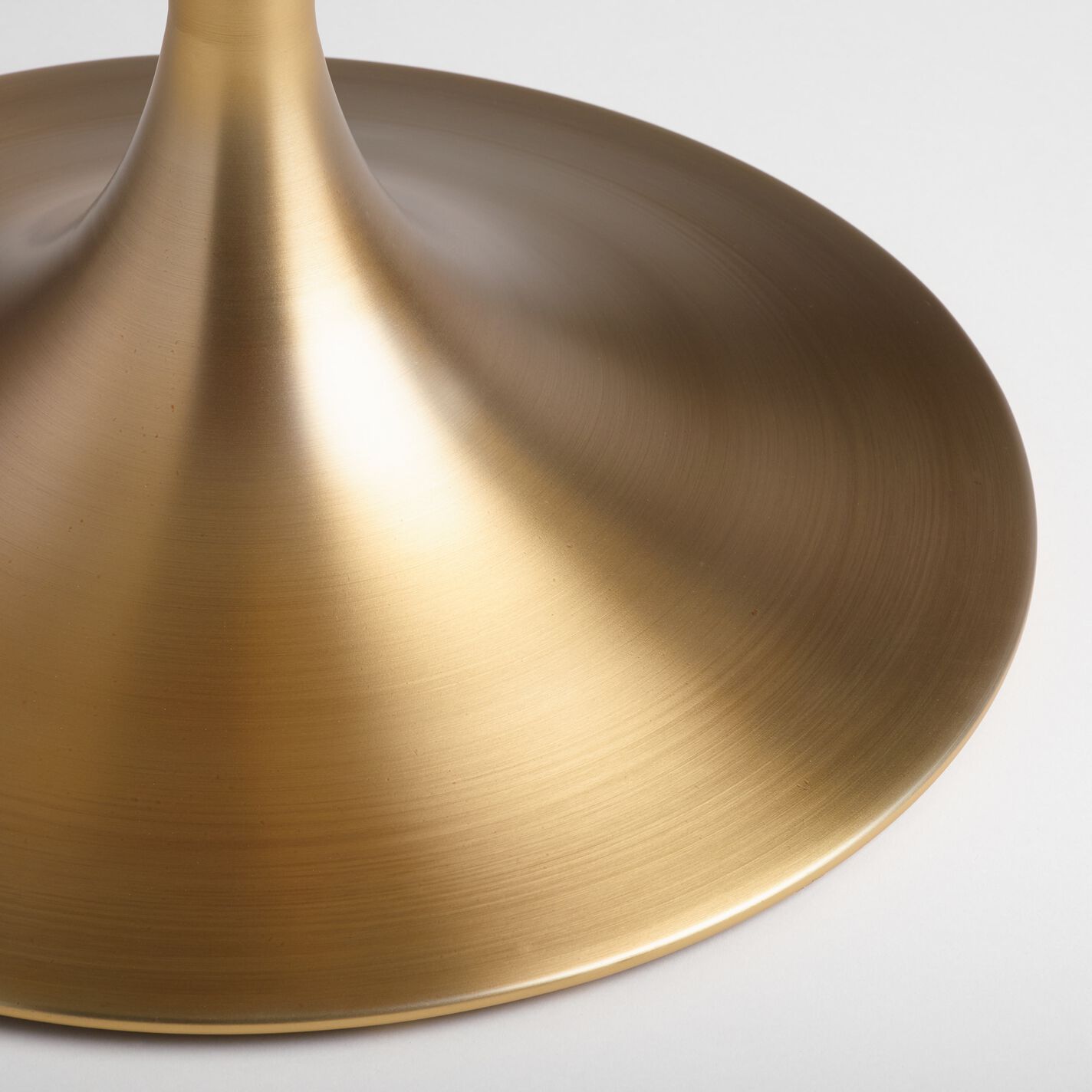 Leilani White Marble Top and Gold Tulip Dining Table