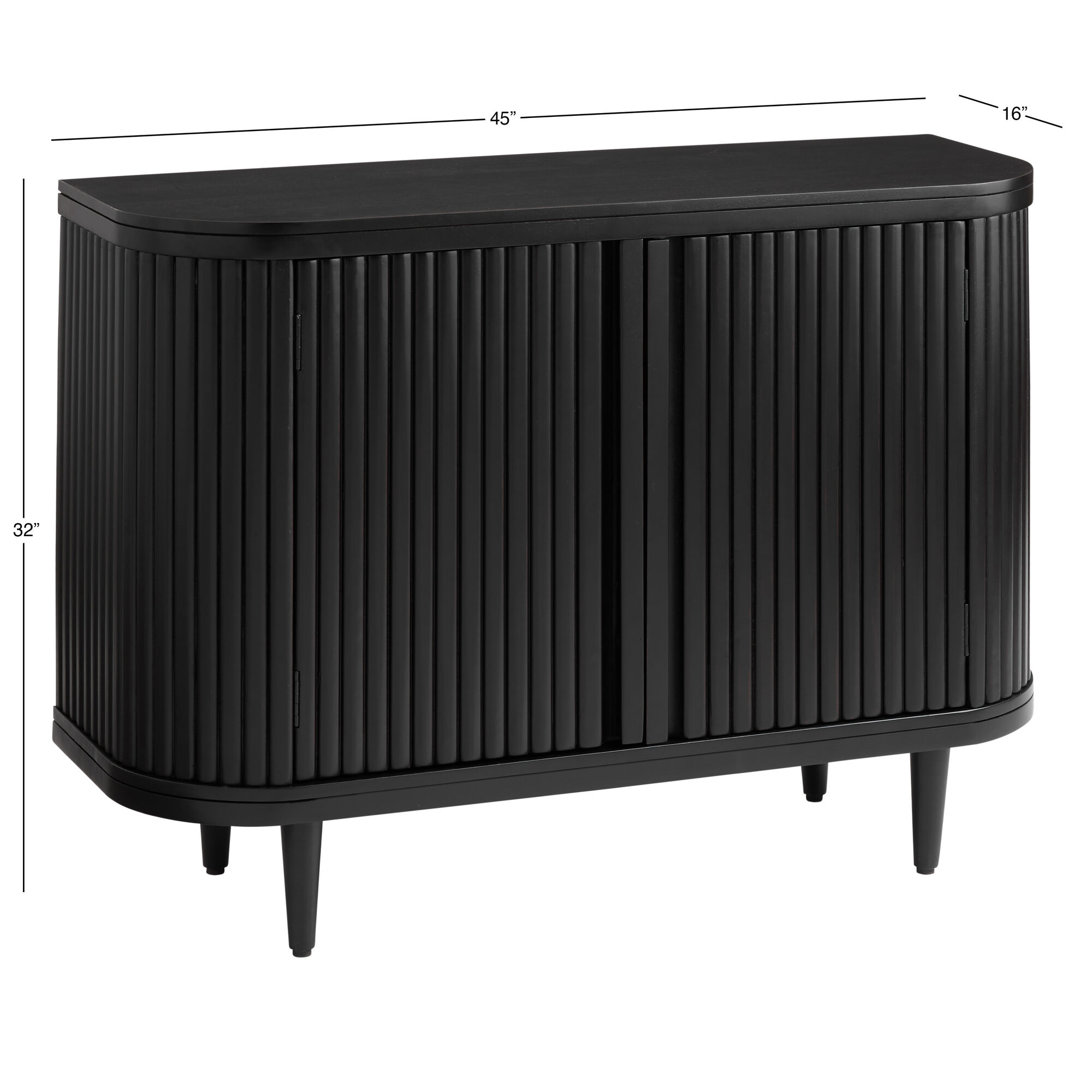 Hensley Fluted Wood Media Stand