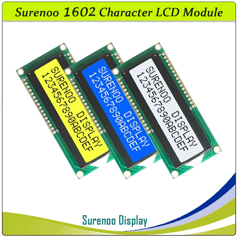 Surenoo 1602 Character LCD Module Display Panel Screen