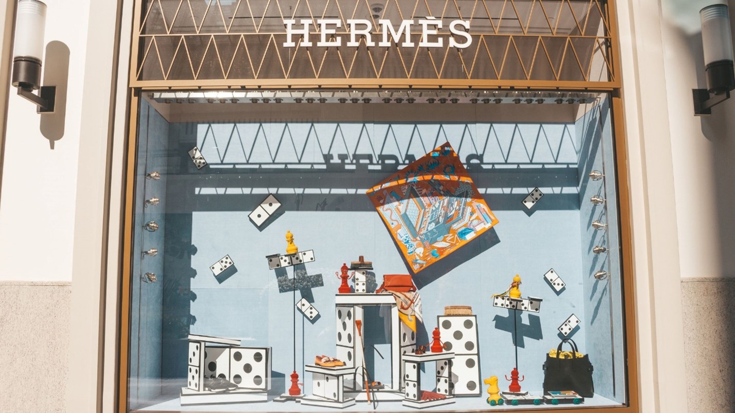 A close up view of hermes outlet