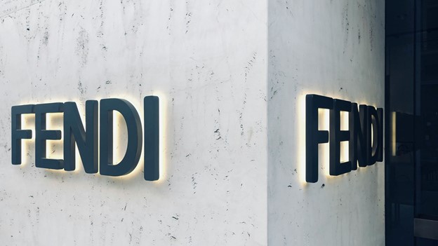 Close up of Fendi name