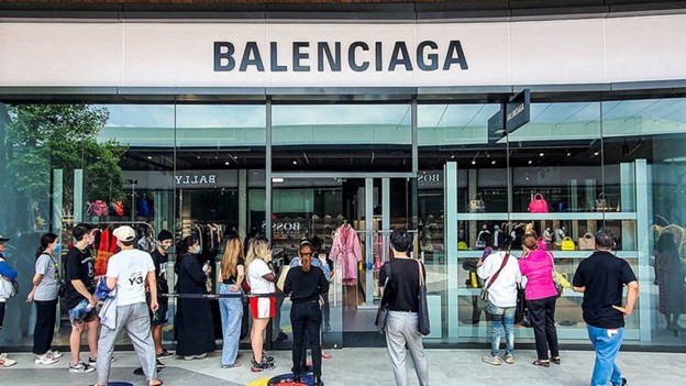 Outside view of Balenciaga outlet