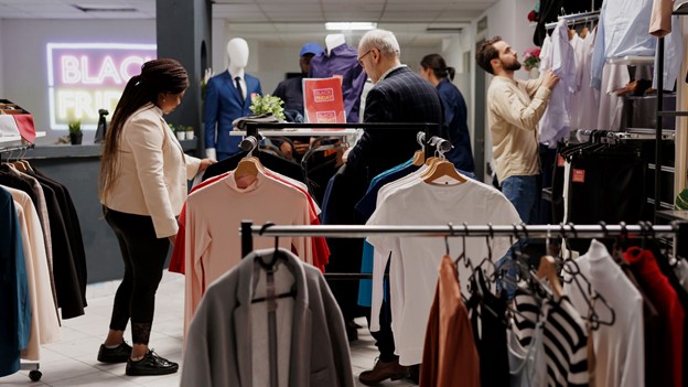 Balenciaga outlet view from inside